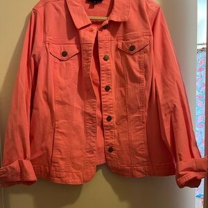 Charter Club Vibrant Bubble Gum Jean Jacket